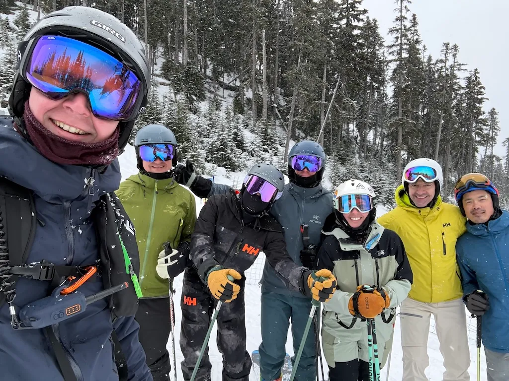 A group of club members on the mountain